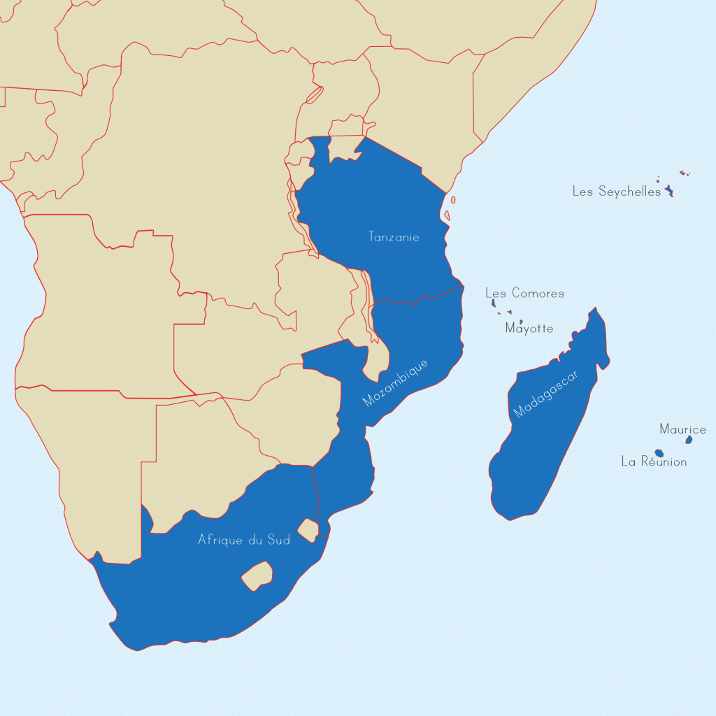 Carte Océan Indien